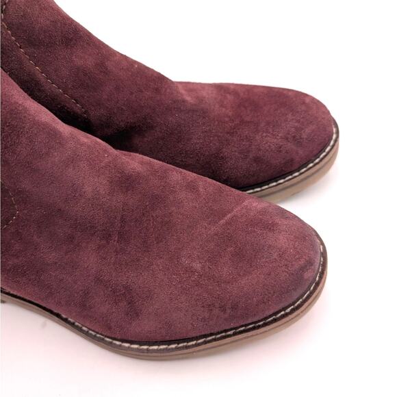 Comfortiva Rawnie Ankle Bootie Knit Collar Women's Red Suede Size US6.5M EU37 - Picture 9 of 12